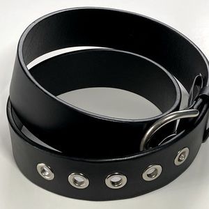 Coach Leather Belt Black with Silver Tone Buckle Small